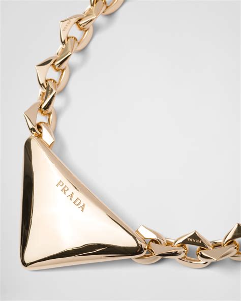 prada plate necklace|real Prada necklace.